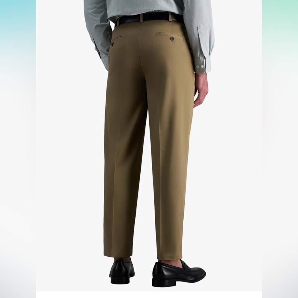 Bundle of 2 Haggar Men's Dark Brown and Tan Chinos - Picture 5 of 10
